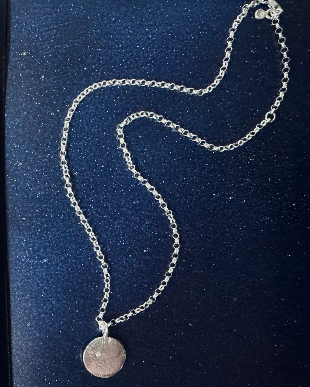 Bright Moon Paperclip Necklace
