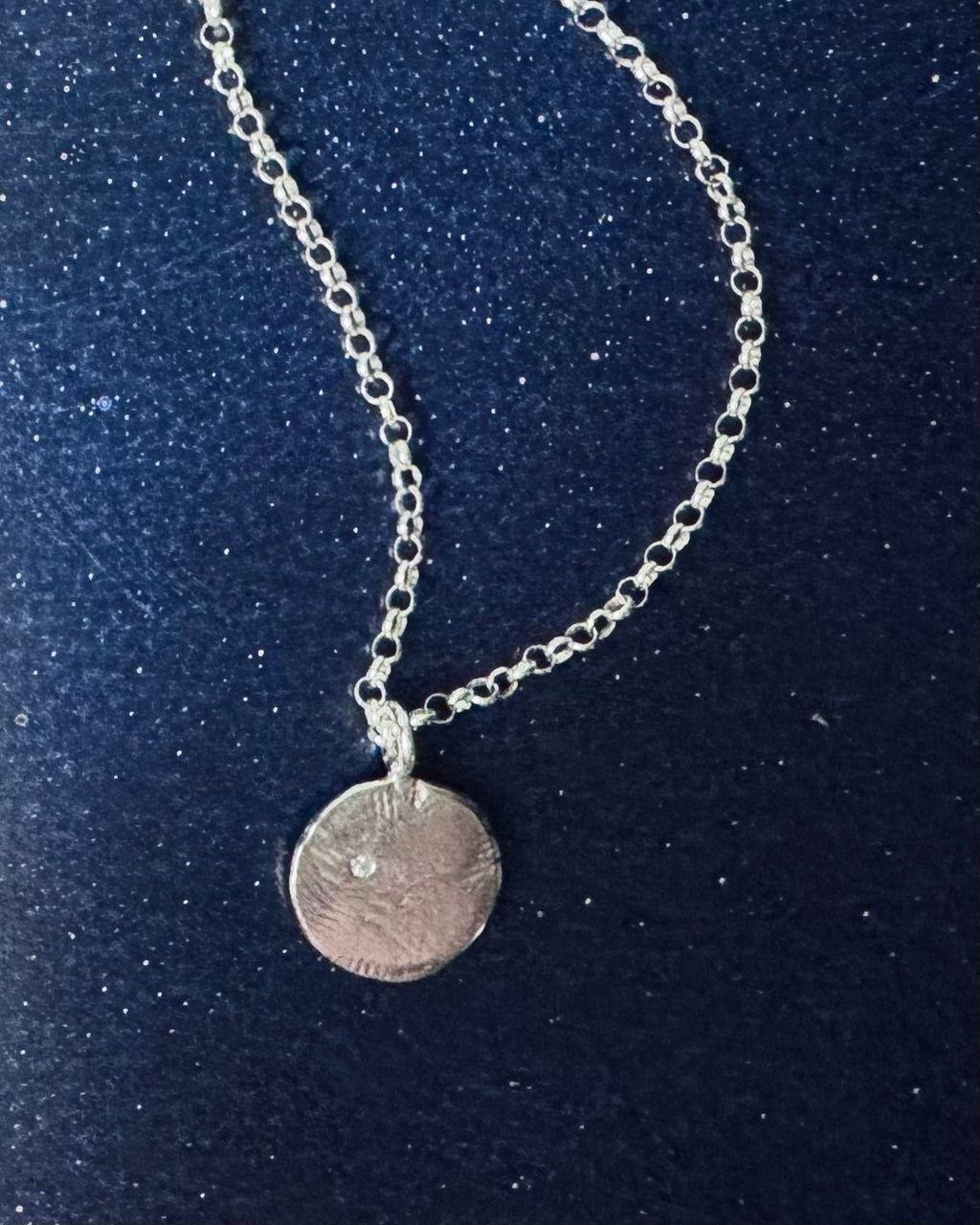 Bright Moon Paperclip Necklace