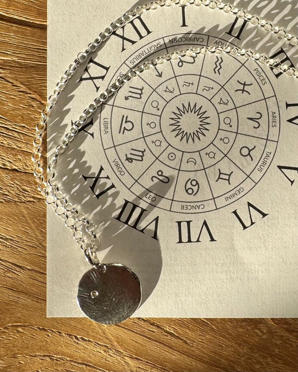 Bright Moon Paperclip Necklace