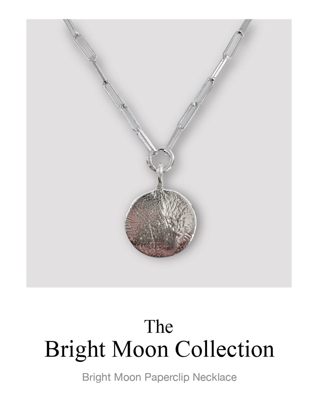 Bright Moon Paperclip Necklace