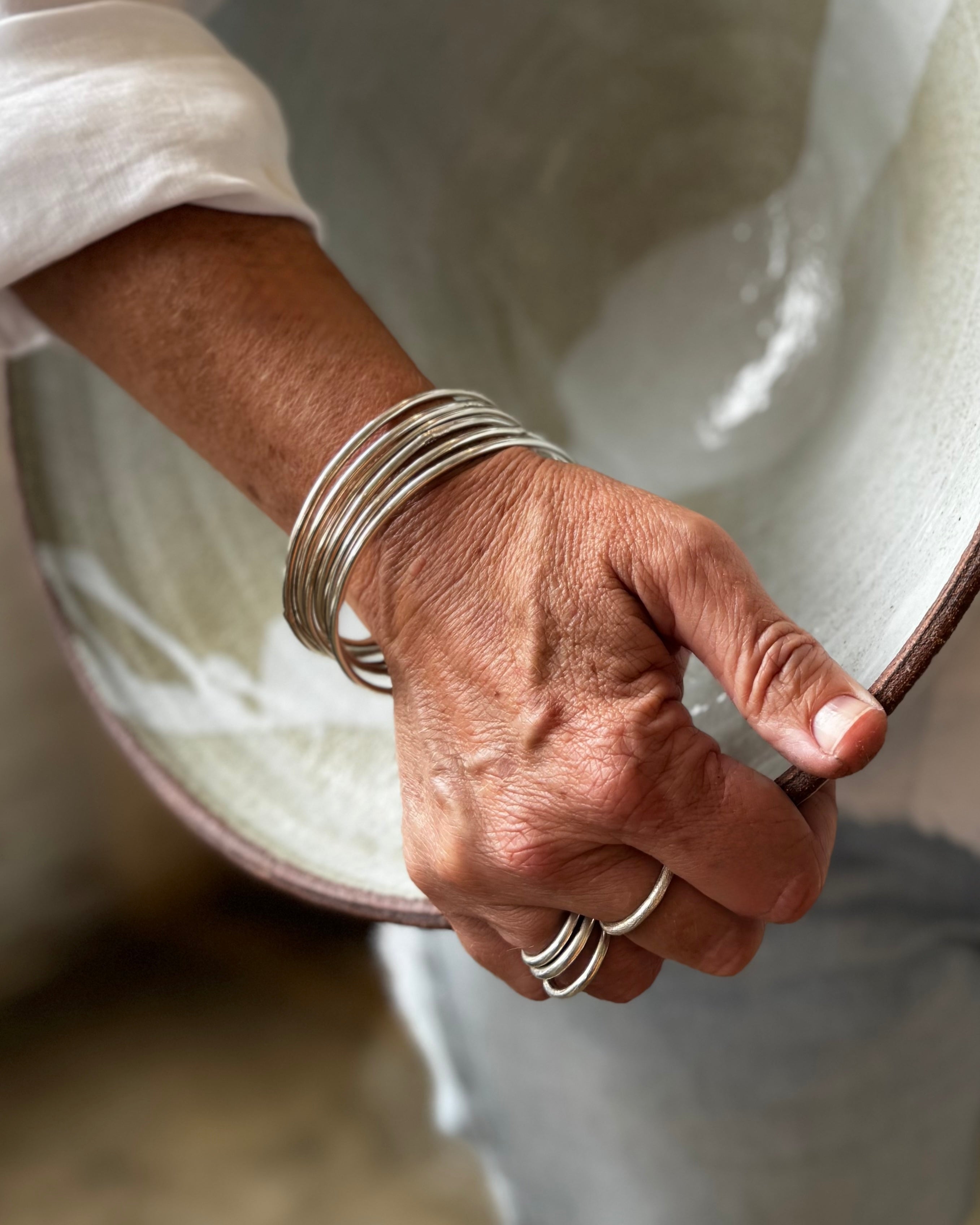 Signature Silver Stacking Bangle