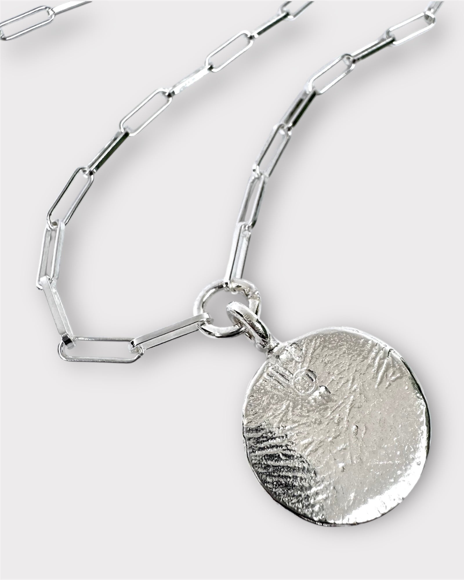 Bright Moon Paperclip Necklace