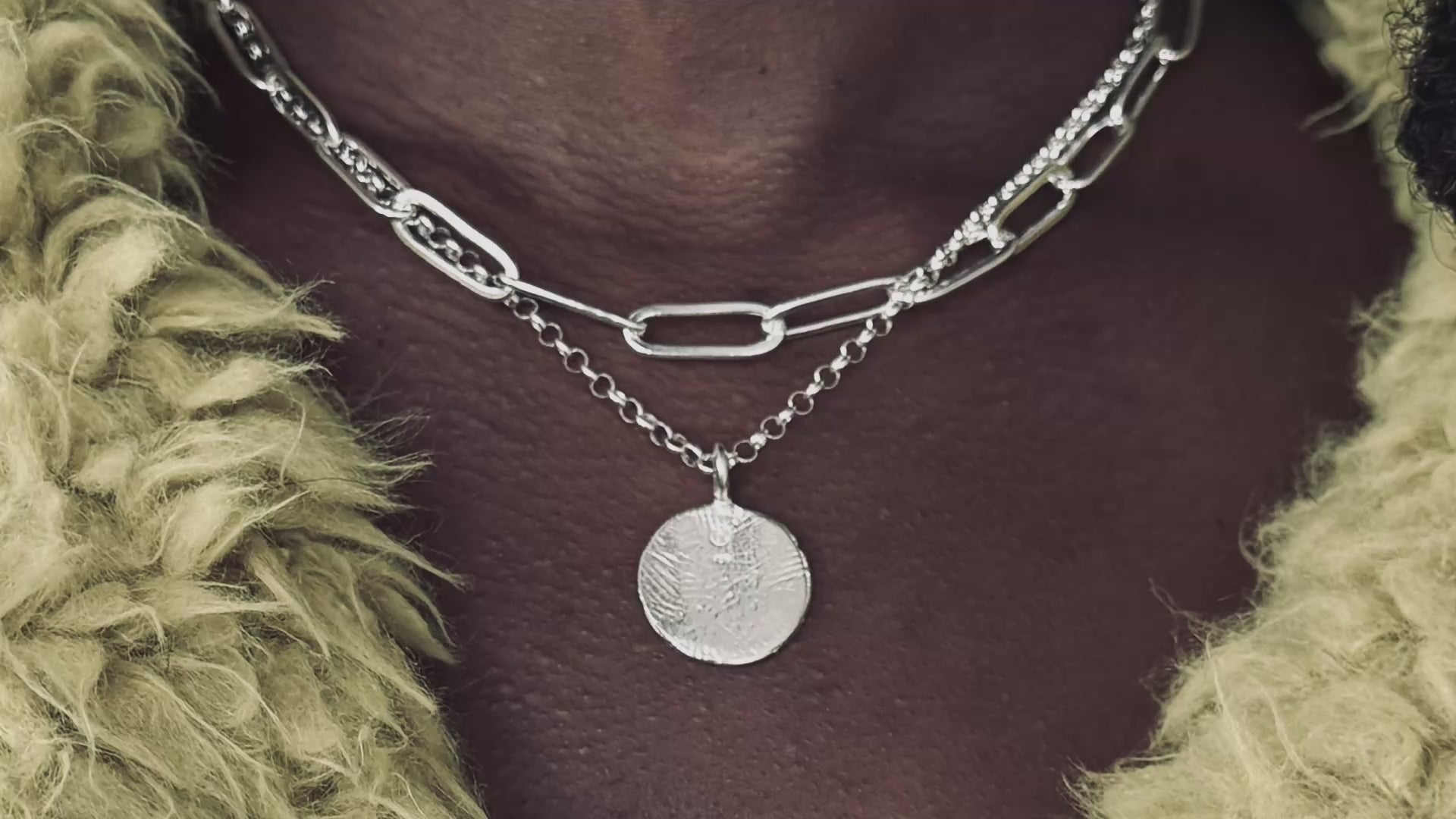 Bright Moon Pendant and Chain— handcrafted sterling silver bracelet by Amanda Hufford Studio