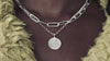 Bright Moon Pendant and Chain— handcrafted sterling silver bracelet by Amanda Hufford Studio